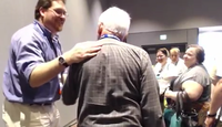 Hawke Robinson as public speaker at WorldCon 2015, interacting with audience in post-session discussions. (c) 2015 W.A. Hawkes-Robinson